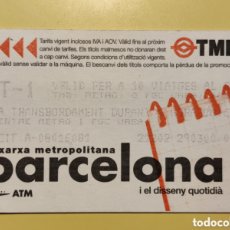 Coleccionismo Billetes de transporte: TMB LIBRETA SERIE DISEÑO COTIDIANO DISSENY QUOTIDIÀ BILLETE DE TRANSPORTE BARCELONA