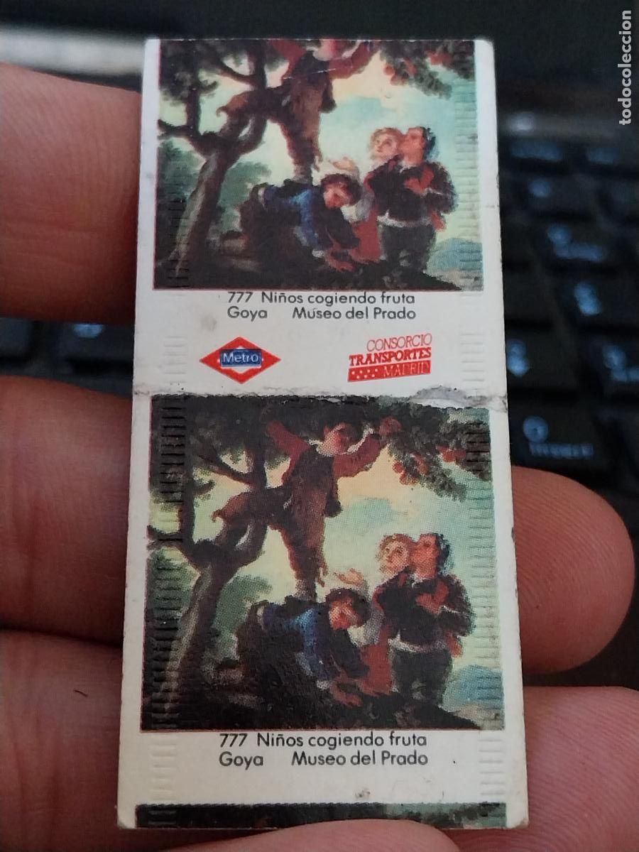 Coleccionismo Billetes de transporte: METRO BILLETE GOYA 777 NI&Ntilde;OS COGIENDO FRUTA USADO