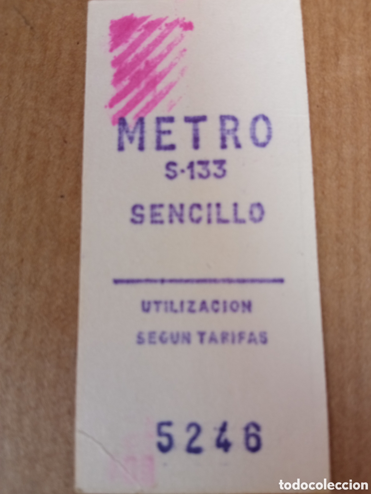 Collectables Transport Tickets: Billete metro de Madrid sencillo s-133