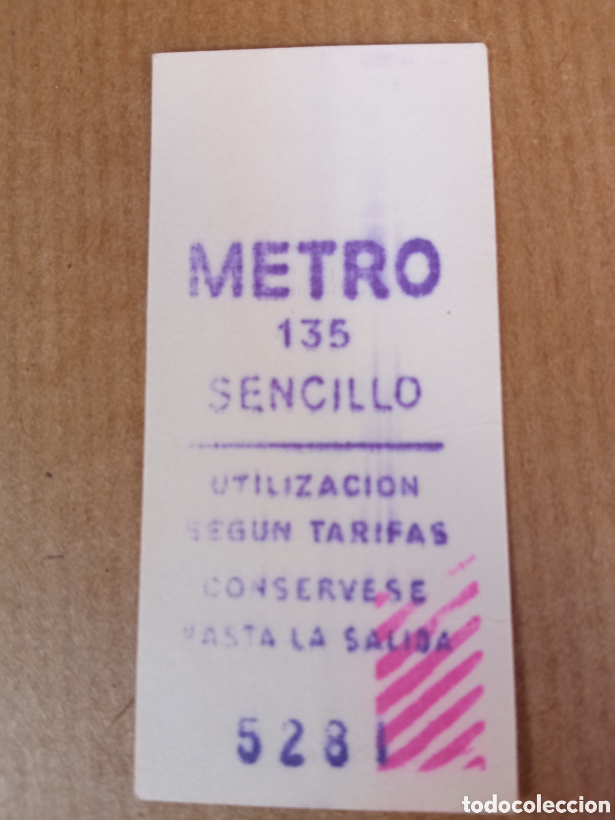 Collectables Transport Tickets: Billete metro de Madrid sencillo 135
