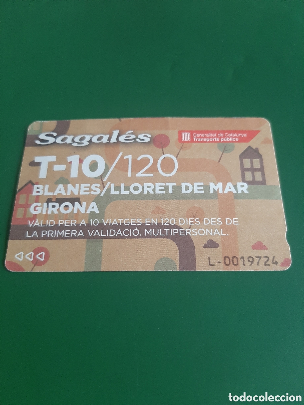 Collectionnisme Billets de transport: Tarjeta transporte Sagales Blanes/Lloret de Mar 10 viajes