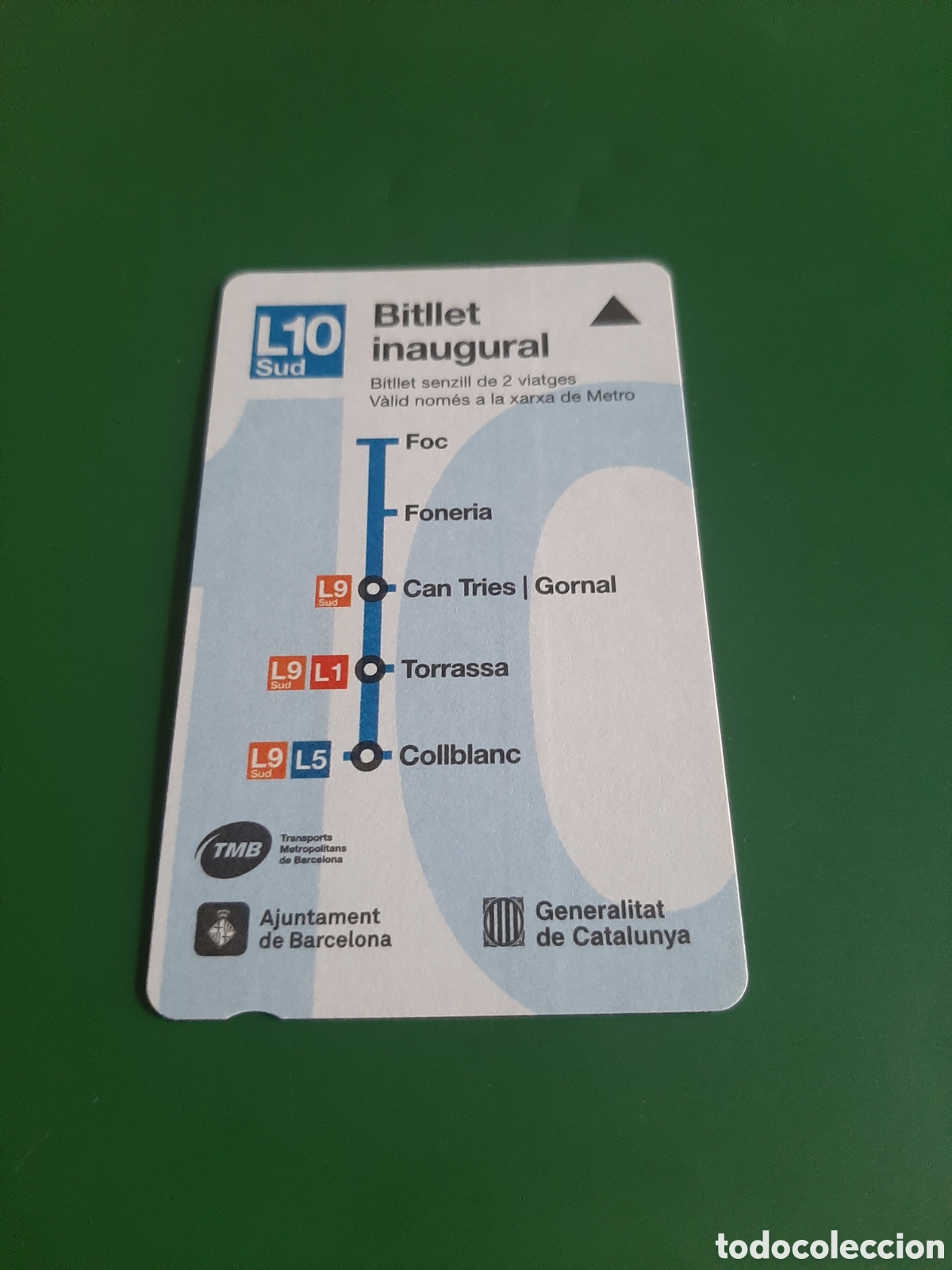 Collectionnisme Billets de transport: Tarjeta Transporte Metro BILLETE INAUGURAL L-10