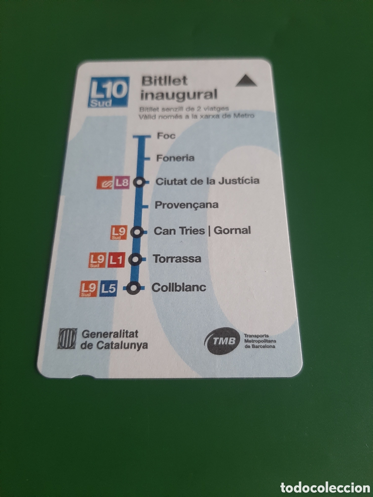 Collectionnisme Billets de transport: Tarjeta Transporte Metro BILLETE INAUGURAL L-10