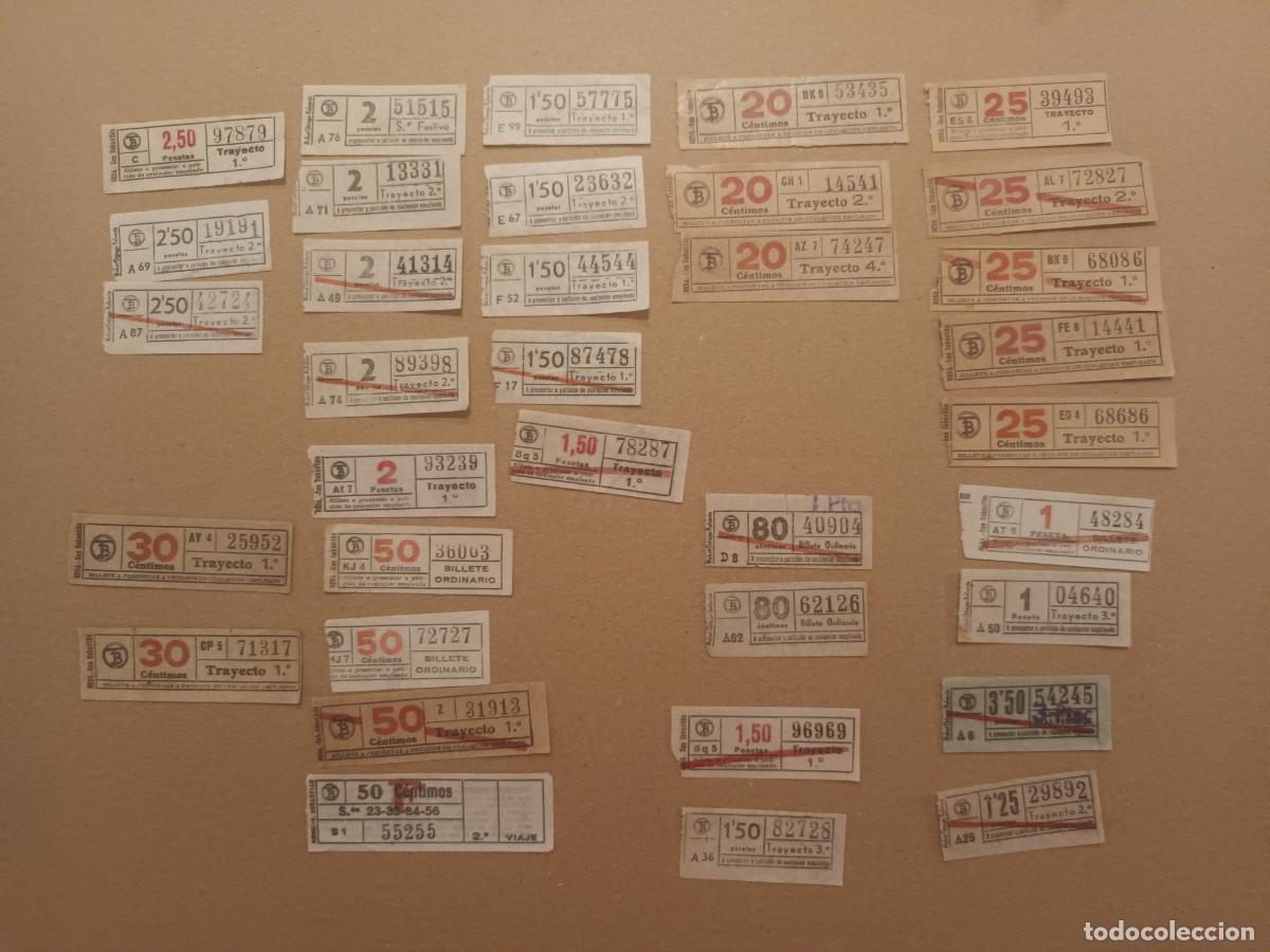 Collectionnisme Billets de transport: LOTE BILLETE CAPICUA COLECCION TRANVIAS BARCELONA DIFERENTES TB. METRO, AUTOBUS, TREN