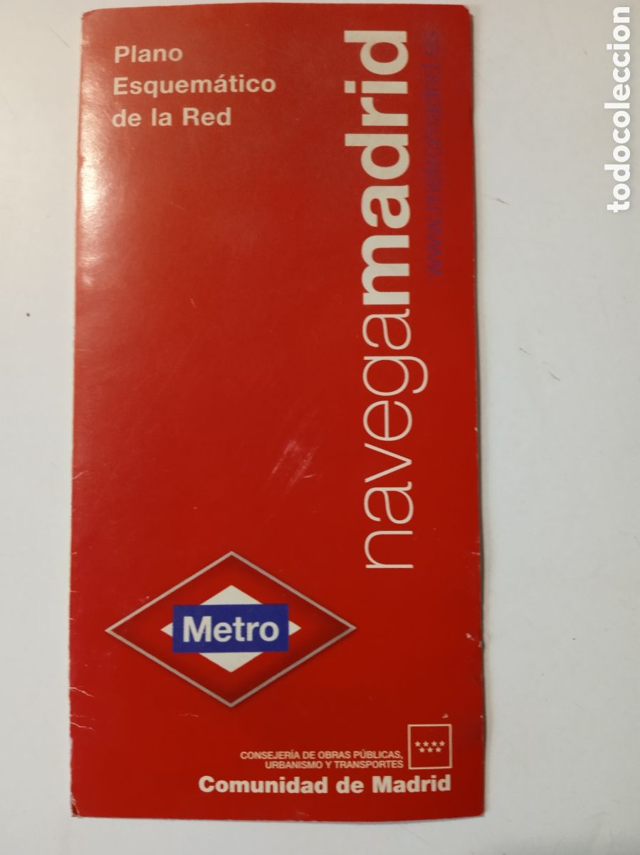 Colecionismos Bilhetes de Transporte: METRO DE MADRID - PLANO ESQUEMATICO DE LA RED - JULIO 2002 - TRIPTICO DESPLEGABLE