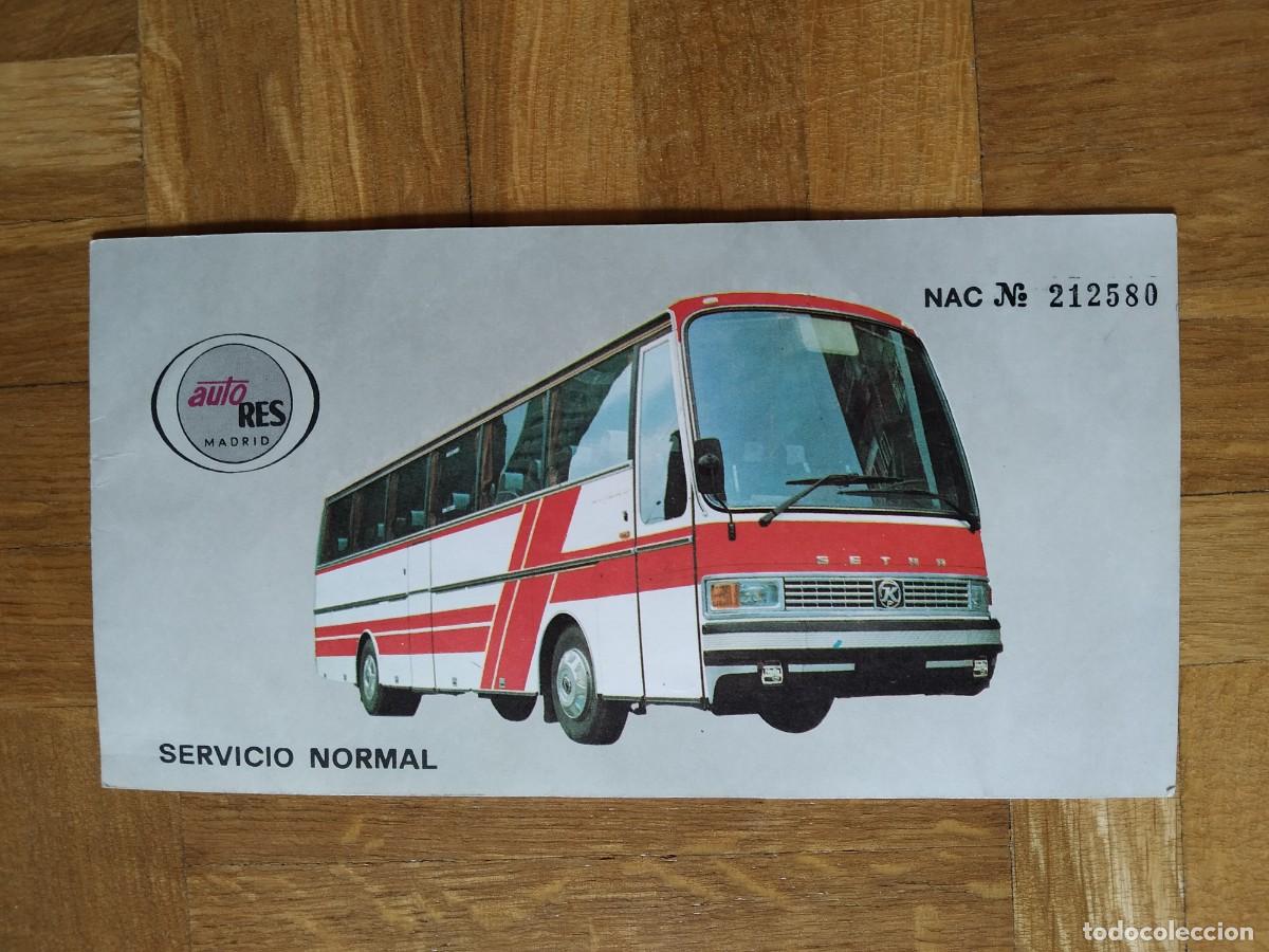 Coleccionismo Billetes de transporte: BILLETE AUTOBUS AUTO RES. TRAYECTO ESCRITO A MANO A&Ntilde;OS 1990. VER FOTOS