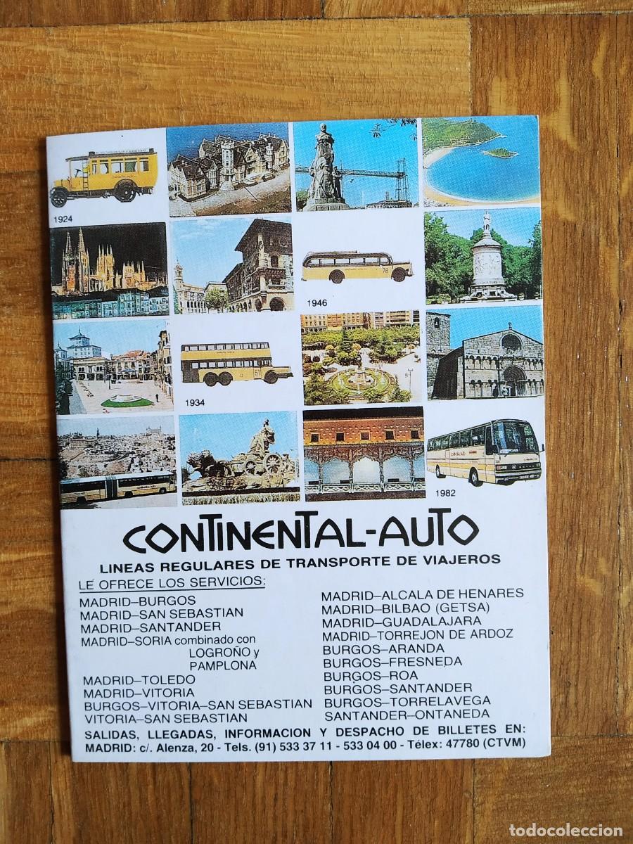 Coleccionismo Billetes de transporte: BILLETE AUTOBUS CONTINENTAL - AUTO MADRID SANTANDER A&Ntilde;O 1990. PUBLI CAJA CIRCULO CATOLICO BURGOS