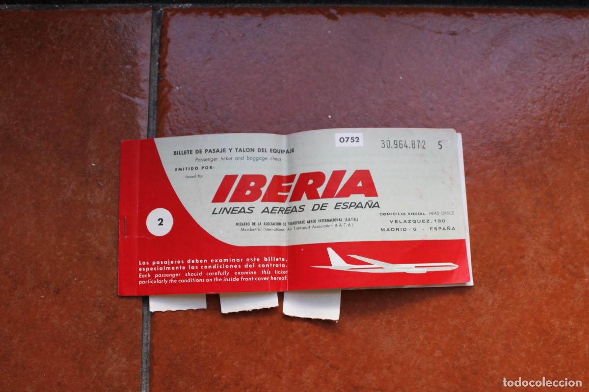 Coleccionismo Billetes de transporte: BILLETE DE IBERIA N&ordm; 872 : LAS PALMAS - MADRID ; MADRID - LAS PALMAS