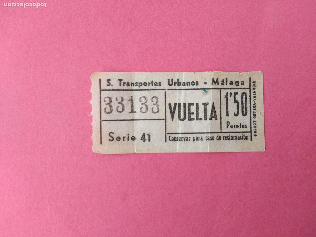 Coleccionismo Billetes de transporte: BILLETE DE AUTOBUS TRANSPORTES CAPICUA MALAGA AUTOBUSES URBANOS 1,50 PESETAS BUS