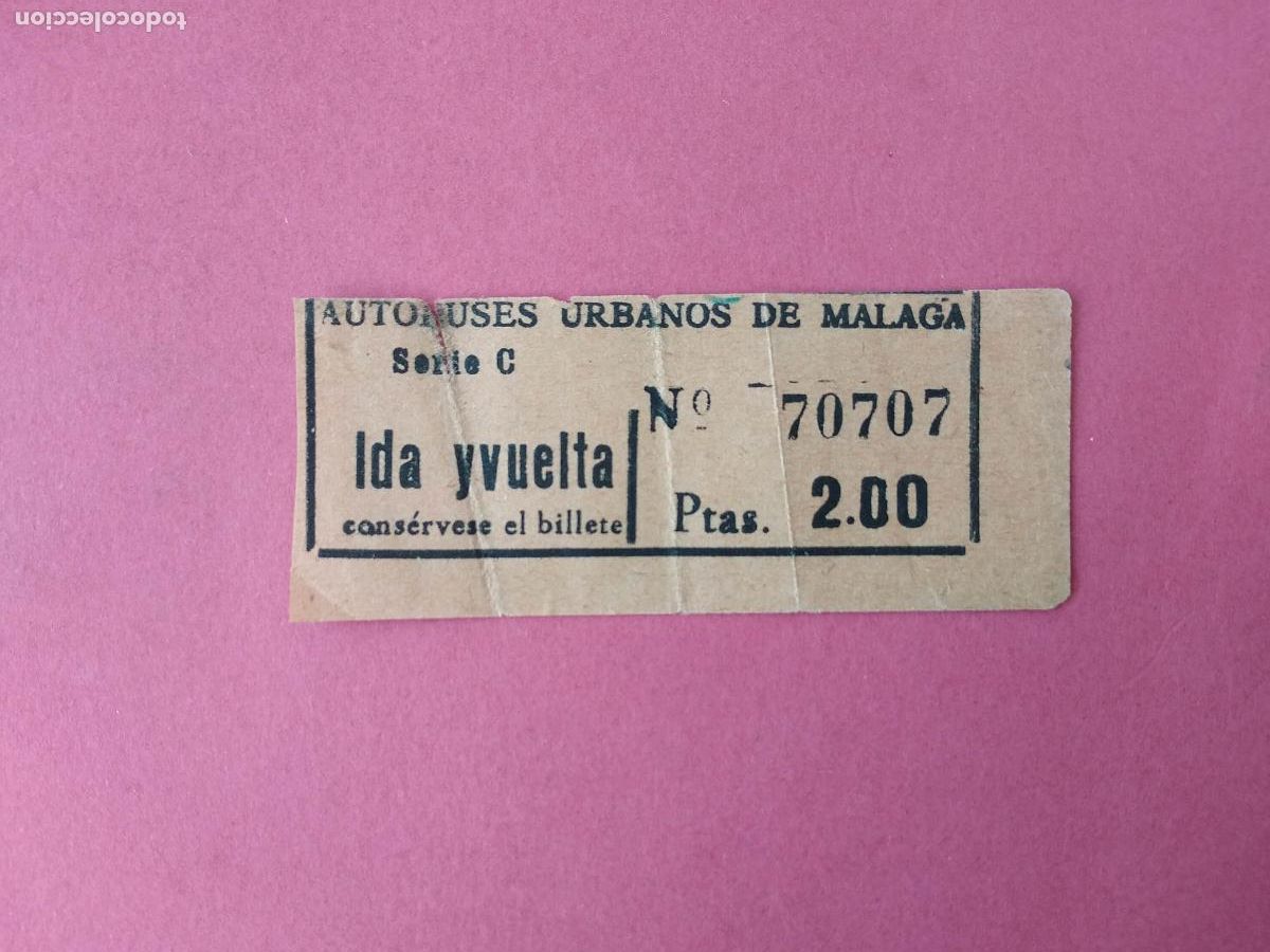 Coleccionismo Billetes de transporte: BILLETE DE AUTOBUS TRANSPORTES CAPICUA MALAGA AUTOBUSES URBANOS 2 PESETAS BUS