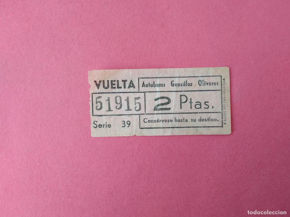Coleccionismo Billetes de transporte: BILLETE DE AUTOBUS TRANSPORTES CAPICUA AUTOBUSES GONZALEZ OLIVEROS 2 PESETAS BUS