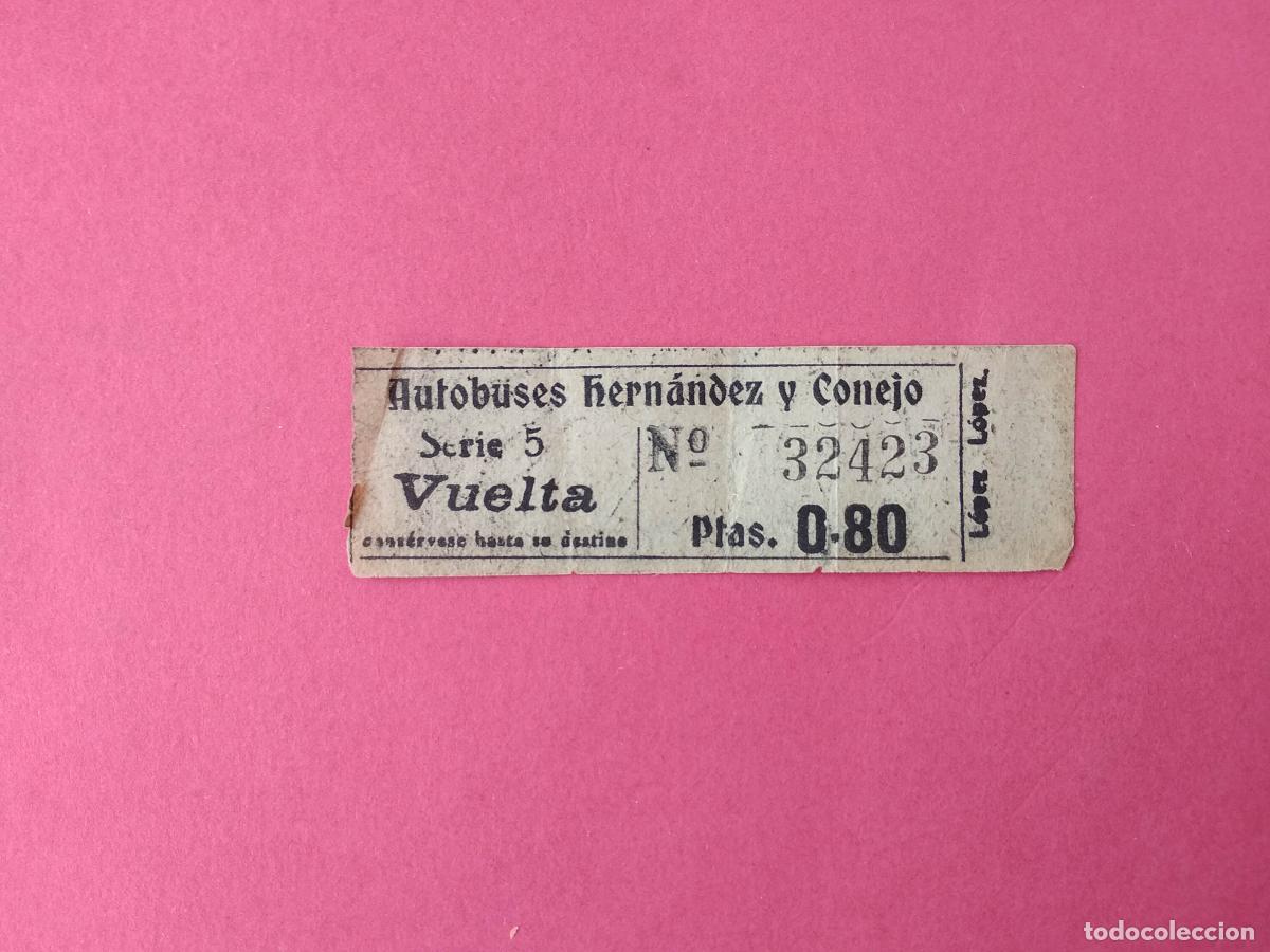 Coleccionismo Billetes de transporte: BILLETE DE AUTOBUS TRANSPORTES CAPICUA AUTOBUSES HERNANDEZ Y CONEJO 0,80 PESETAS BUS