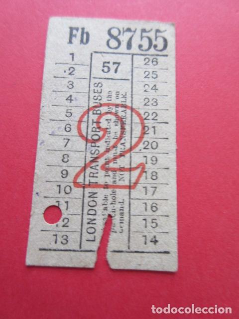 Colecionismos Bilhetes de Transporte: BILLETE LONDRES LONDON TRANSPORT BUSES