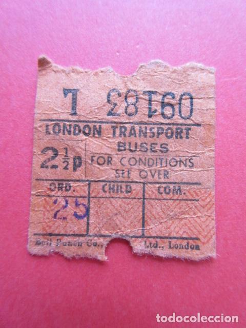 Colecionismos Bilhetes de Transporte: BILLETE LONDRES LONDON TRANSPORT BUSES
