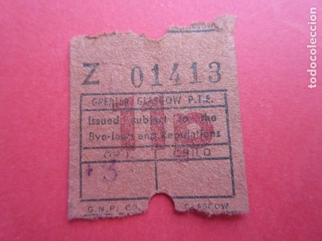 Coleccionismo billetes de transporte: BILLETE GLASGOW GREAT - Foto 1