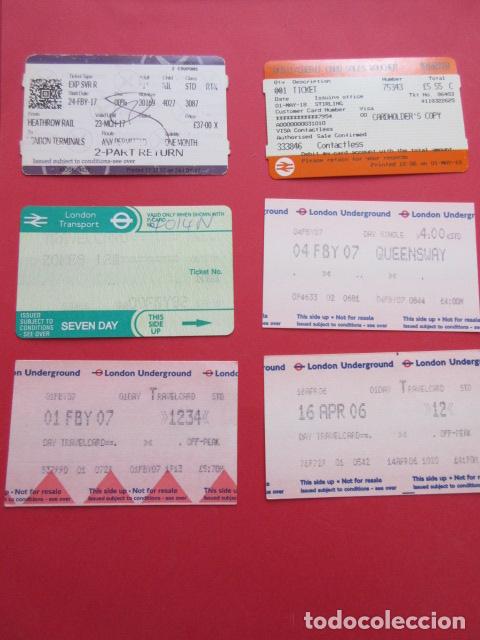 Colecionismos Bilhetes de Transporte: LOTE 6 TARJETAS LONDRES METRO UNDERGROUND LONDON TRASNPORTE 7 DIAS FERROCARRIL HEATHROW RAIL