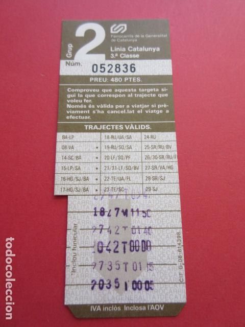 Collectionnisme Billets de transport: TARJETA RESISTIVA - Ref: COL_RESISTIVA - COL_RES_FGC - FERROCARRILES GENERALITAT VER FOTO TODAS DIFE