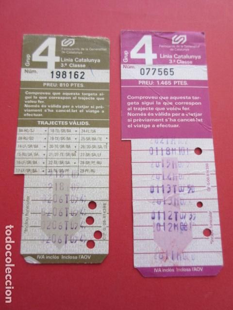Collectionnisme Billets de transport: TARJETA RESISTIVA - Ref: COL_RESISTIVA - COL_RES_FGC - FERROCARRILES GENERALITAT VER FOTO TODAS DIFE