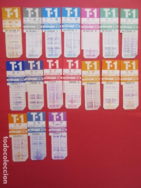 Collectionnisme Billets de transport: Ref: COL_RESISTIVA - COL_RES_T1 - lote de 17 TARJETAS TODAS DIFERENTES CLASIFICADAS DE COLECCI&Oacute;N