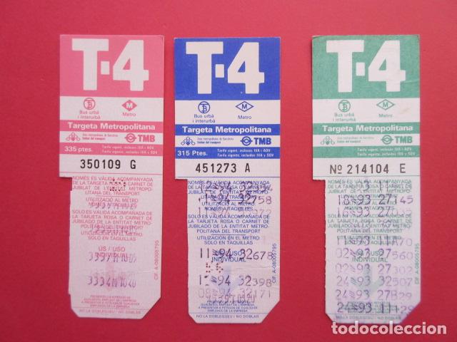Collectionnisme Billets de transport: Ref: COL_RESISTIVA - COL_RES_T4 - lote de 3 TARJETAS TODAS DIFERENTES CLASIFICADAS DE COLECCI&Oacute;N