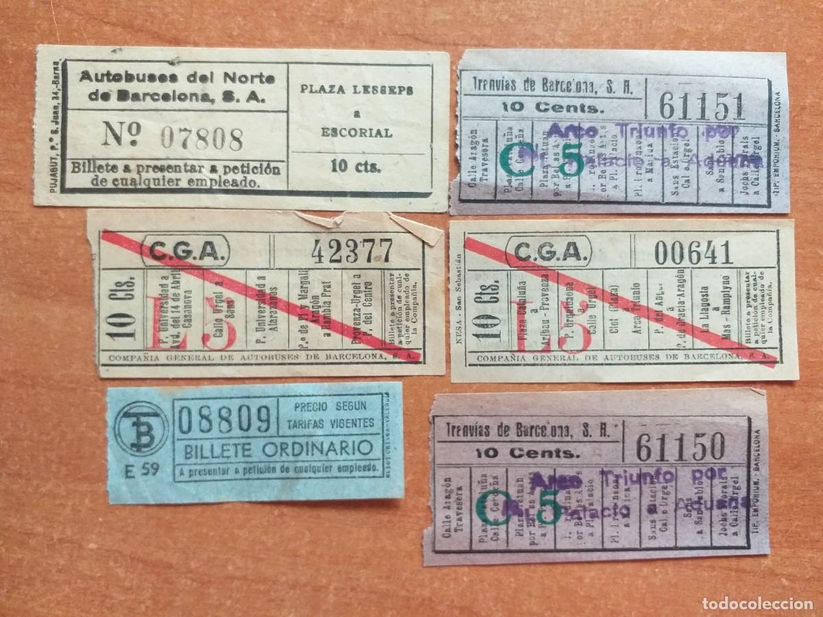Coleccionismo billetes de transporte: LOTE BILLETES DE TRANSPORTE - BARCELONA