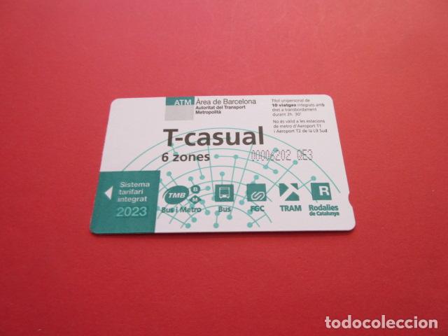 Colecionismos Bilhetes de Transporte: ref: TARMAGATMCOL - //// OPORTUNIDAD \\\\ A&Ntilde;O 2023 - T-CASUAL 6 ZONAS - LEE INTERIOR