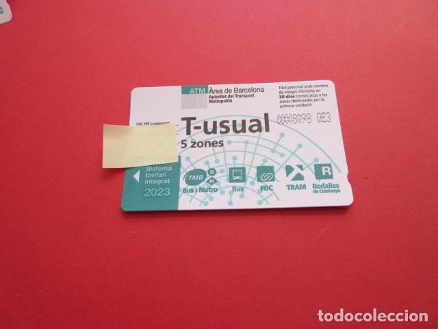 Colecionismos Bilhetes de Transporte: ref: TARMAGATMCOL - //// OPORTUNIDAD \\\\ A&Ntilde;O 2023 - T-USUAL 5 ZONAS - LEE INTERIOR