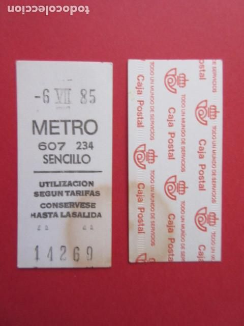 Coleccionismo Billetes de transporte: COLECCION METRO MADRID REFERENCIA: REFMM01 - BLANCO SENCILLO 607 . 234 - LEER INTERIOR CAJA POSTAL