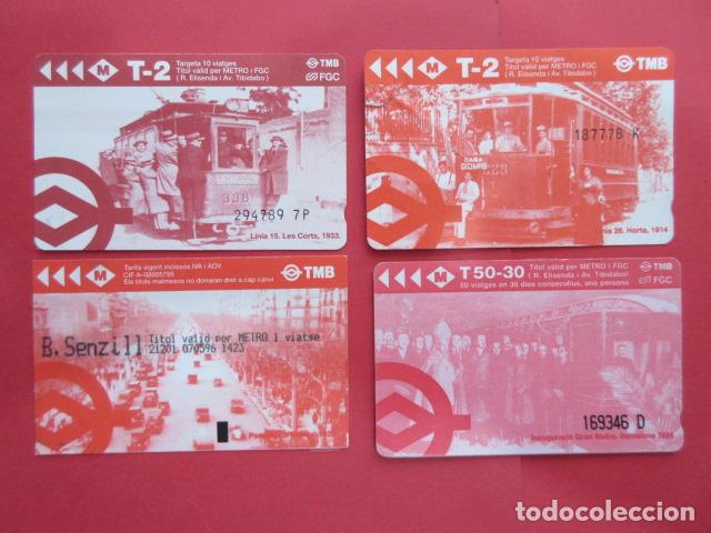 Sammeln von Fahrkarten: LOTE 4 TARJETAS DIFERENTES METRO BARCELONA VER DIFERENCIAS