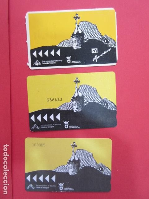 Collectionnisme Billets de transport: LOTE 3 TARJETAS DIFERENTES TRANSPORTS CIUTAT COMTAL AEROBUS BARCELONA VER DIFERENCIAS