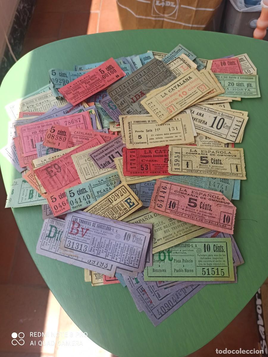Coleccionismo billetes de transporte: Billetes tranvia Barcelona. Capicuas