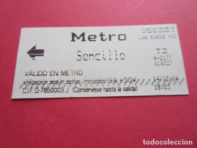 Collectables Transport Tickets: REF: REFMM01 - BILLETE METRO DE MADRID SENCILLO T2 A&Ntilde;O 2004