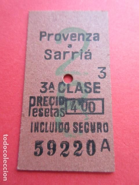 Colecionismos Bilhetes de Transporte: REF: COL_FGC_01 FGC FERROCARRILES GENERALITAT SARRIA BARCELONA 2 8 VERDE NUMERO 3 DCHA