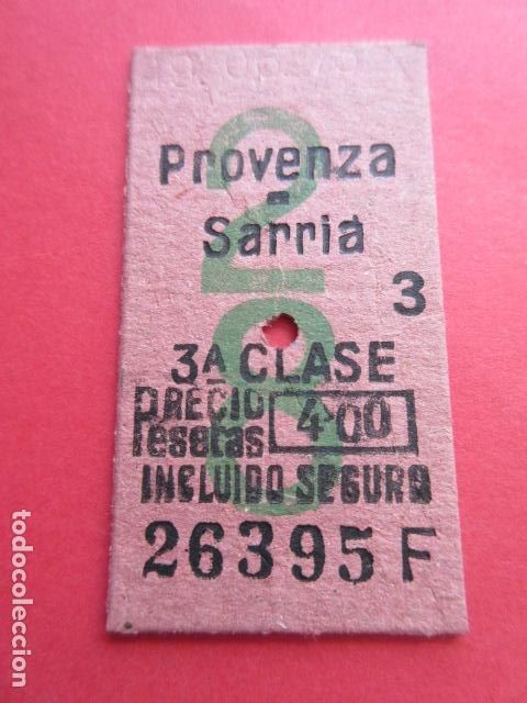 Colecionismos Bilhetes de Transporte: REF: COL_FGC_01 FGC FERROCARRILES GENERALITAT SARRIA BARCELONA 2 8 VERDE NUMERO 3 DCHA