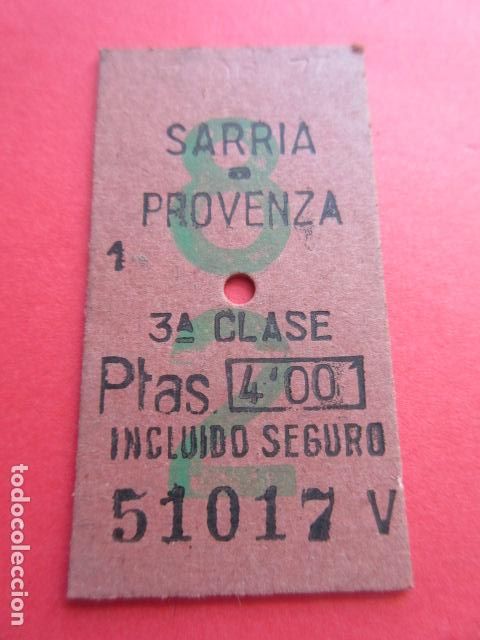 Sammeln von Fahrkarten: REF: COL_FGC_01 FGC FERROCARRILES GENERALITAT SARRIA BARCELONA 8 2 VERDE