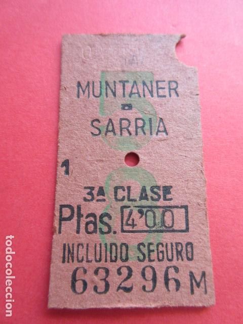 Sammeln von Fahrkarten: REF: COL_FGC_01 FGC FERROCARRILES GENERALITAT SARRIA BARCELONA 5 8 VERDE