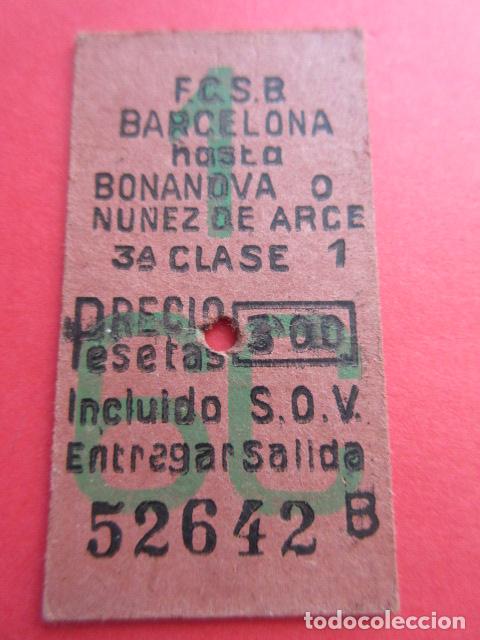 Sammeln von Fahrkarten: REF: COL_FGC_01 FGC FERROCARRILES GENERALITAT SARRIA BARCELONA 1 60 VERDE F.C.S.B. NUMERO 1