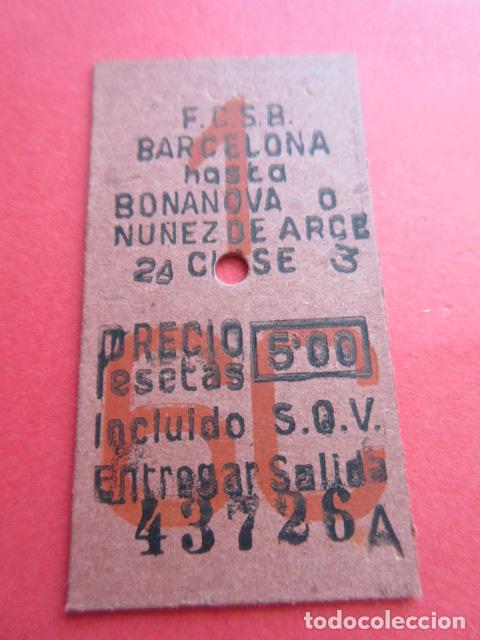 Sammeln von Fahrkarten: REF: COL_FGC_01 FGC FERROCARRILES GENERALITAT SARRIA BARCELONA 1 60 ROJO F.C.S.B. NUMERO 3