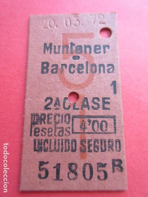 Colecionismos Bilhetes de Transporte: REF: COL_FGC_01 FGC FERROCARRILES GENERALITAT SARRIA BARCELONA 5 1 ROJO