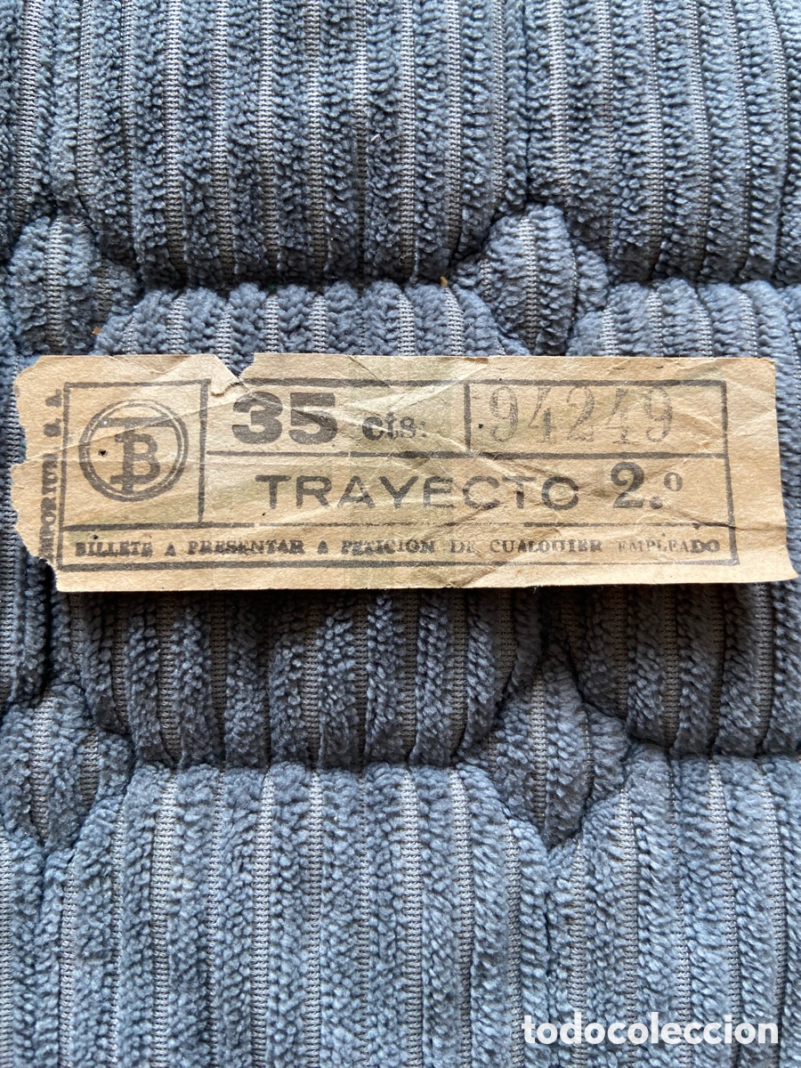 Colecionismos Bilhetes de Transporte: Billete tranv&iacute;a barcelona trayecto 2 35 ctmos