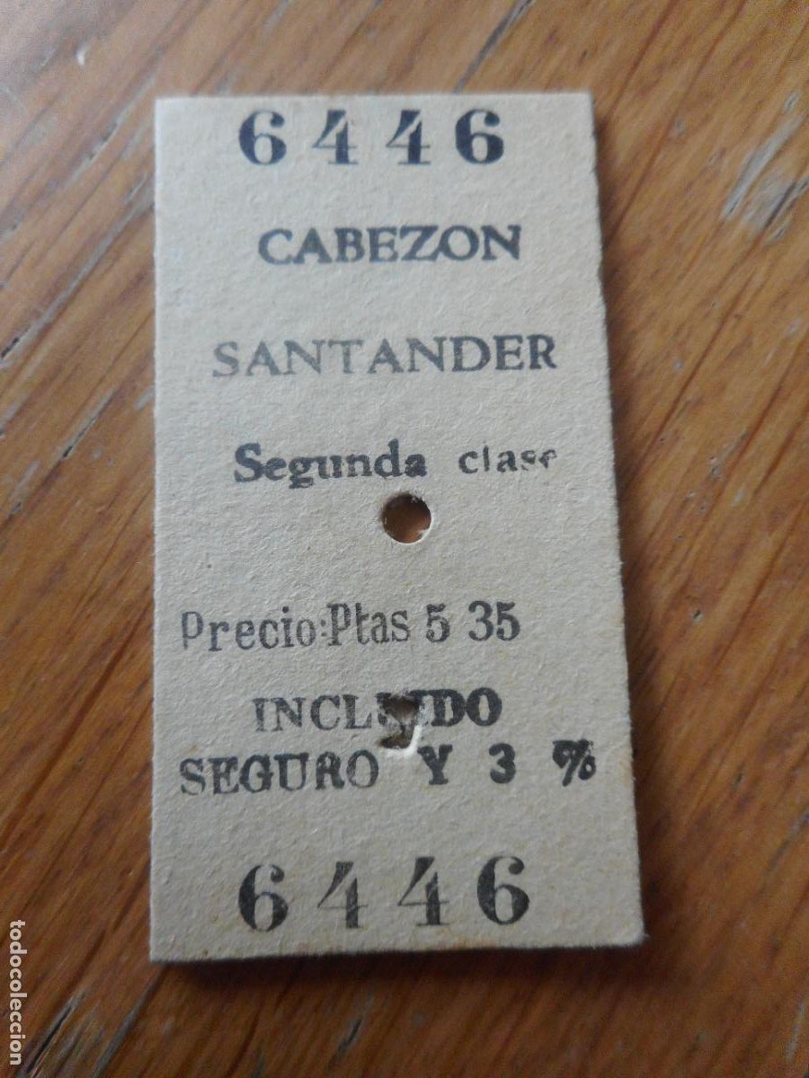 Collectionnisme Billets de transport: ANTIGUO BILLETE FERROCARRIL CABEZON - SANTANDER 2&ordf; CLASE. CAPICUA