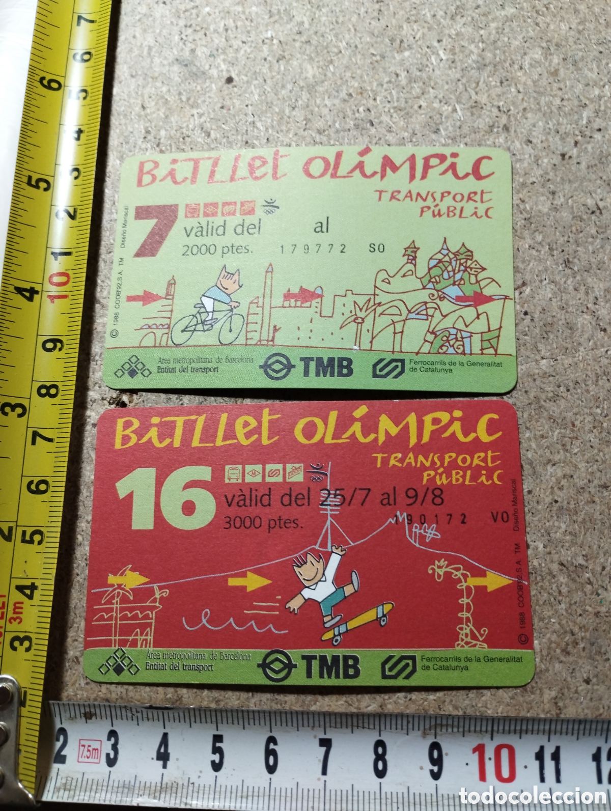 Sammeln von Fahrkarten: Lote de 4 Billetes Ol&iacute;mpicos 7 - 16