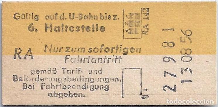 Collectionnisme Billets de transport: Ticket Haltestelle - Nur Zum sofortigen Fahrtantritt (1956)
