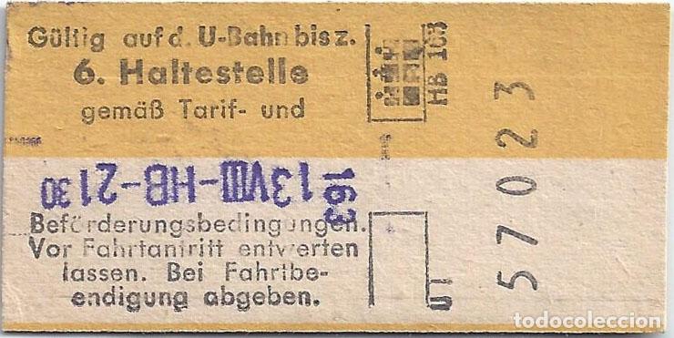 Collectionnisme Billets de transport: Ticket Haltestelle - Nur Zum sofortigen Fahrtantritt (1956)