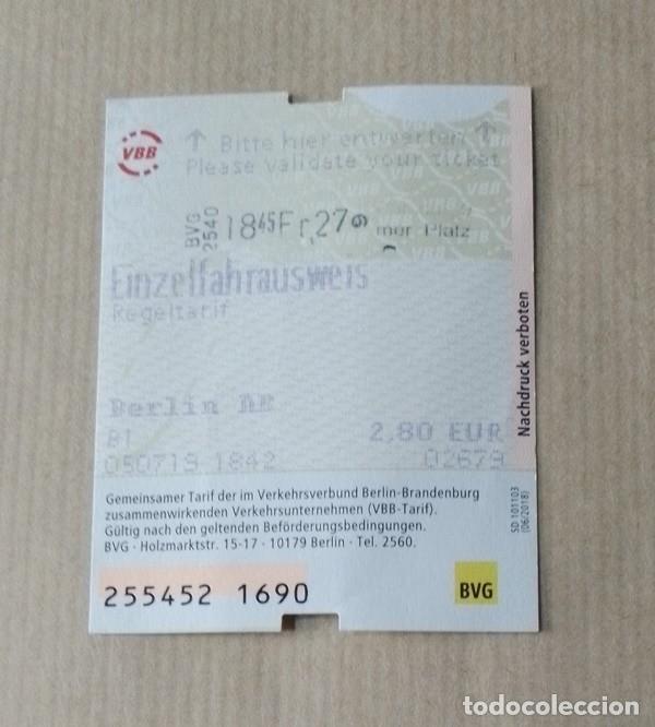Coleccionismo billetes de transporte: ticket Berlin VBB transporte - Foto 1
