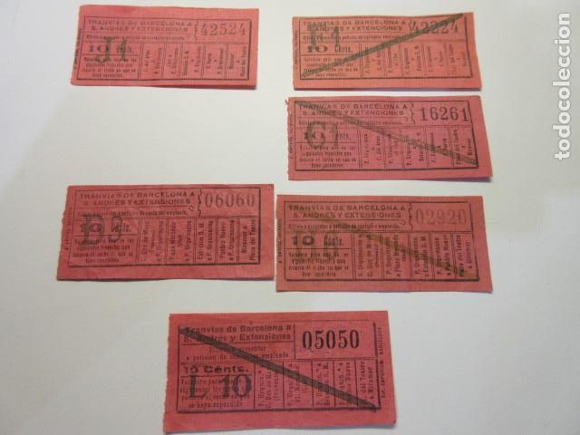 Sammeln von Fahrkarten: TRANVIAS DE SAN ANDRES Y EXTENSIONES BARCELONA - LEER INTERIOR - CAPICUA 05050 02920 060 162 422 425