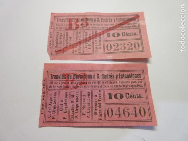 Sammeln von Fahrkarten: TRANVIAS DE SAN ANDRES Y EXTENSIONES BARCELONA - LEER INTERIOR - CAPICUA 02320 04640
