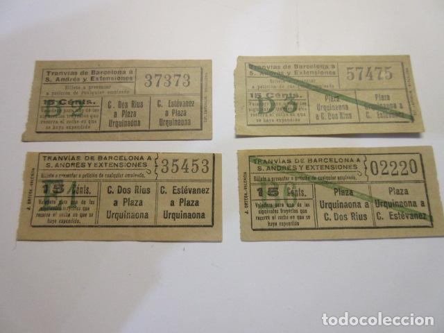 Sammeln von Fahrkarten: TRANVIAS DE SAN ANDRES Y EXTENSIONES BARCELONA - LEER INTERIOR - CAPICUA 02220 57475 37373 35453
