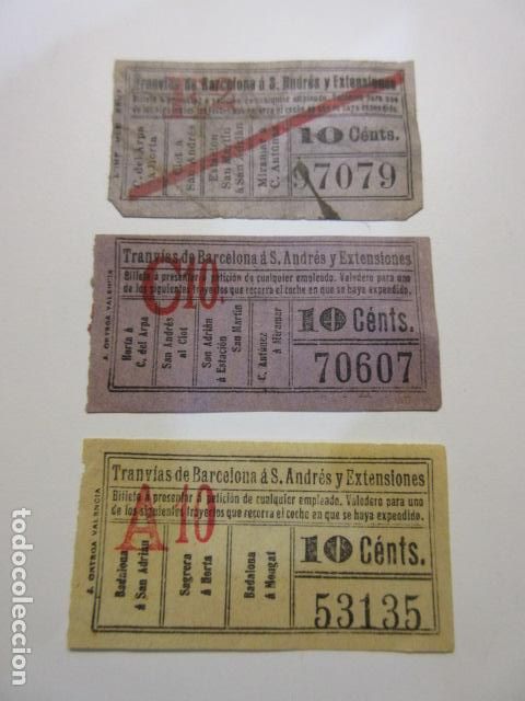 Sammeln von Fahrkarten: TRANVIAS DE SAN ANDRES Y EXTENSIONES BARCELONA - LEER INTERIOR - CAPICUA 53135 70607 97079