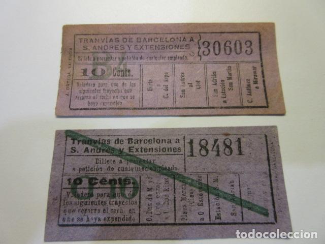 Sammeln von Fahrkarten: TRANVIAS DE SAN ANDRES Y EXTENSIONES BARCELONA - LEER INTERIOR - CAPICUA 30603 18481